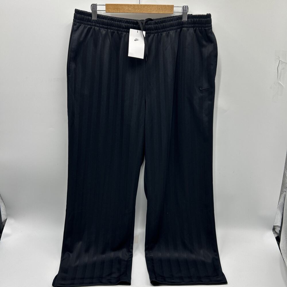 Nike Women's Mid-Rise Loose Jacquard Striped Track Pants Size XL HV5133-010 NEW